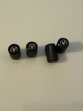 Acura Valve Stem Caps in Black Set of 4 NWT